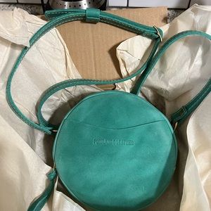 New PLG small circle leather crossbody - reef